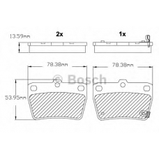 F 03B 150 146 BOSCH Комплект тормозных колодок, дисковый тормоз