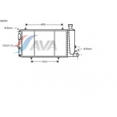 CN2034 AVA Радиатор, охлаждение двигателя