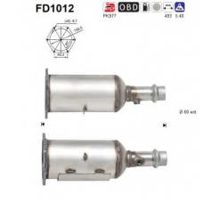 FD1012 AS Сажевый / частичный фильтр, система выхлопа ОГ