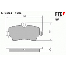 BL1695A4 FTE Комплект тормозных колодок, дисковый тормоз