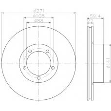 8DD 355 100-001 HELLA PAGID Тормозной диск