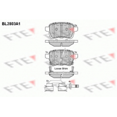 BL2803A1 FTE Комплект тормозных колодок, дисковый тормоз