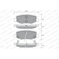 151-2727 WEEN Комплект тормозных колодок, дисковый тормоз