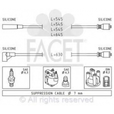 4.9043 FACET Ккомплект проводов зажигания