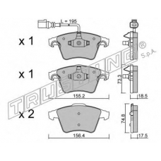 568.1 TRUSTING Комплект тормозных колодок, дисковый тормоз