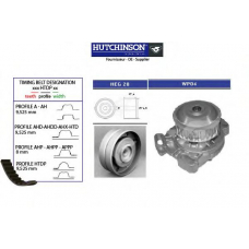 KH 24WP04 HUTCHINSON Водяной насос + комплект зубчатого ремня