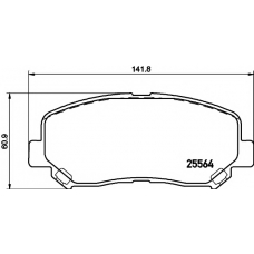 8DB 355 020-511 HELLA PAGID Комплект тормозных колодок, дисковый тормоз