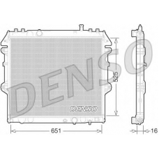 DRM50069 DENSO Радиатор, охлаждение двигателя