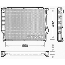 DRM05023 DENSO Радиатор, охлаждение двигателя