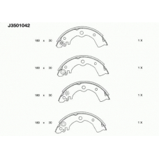 J3501042 NIPPARTS Комплект тормозных колодок