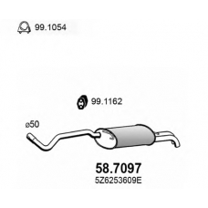 58.7097 ASSO Глушитель выхлопных газов конечный