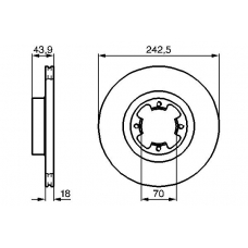 0 986 478 287 BOSCH Тормозной диск