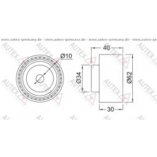 654155 AUTEX Паразитный / ведущий ролик, зубчатый ремень