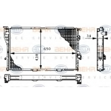 8MK 376 711-114 HELLA Радиатор, охлаждение двигателя