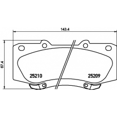 T2059 PAGID Комплект тормозных колодок, дисковый тормоз