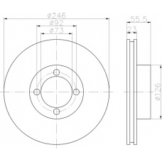 8DD 355 101-201 HELLA PAGID Тормозной диск