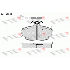BL1322B2 FTE Комплект тормозных колодок, дисковый тормоз