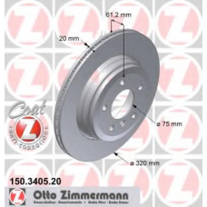 150.3405.20 ZIMMERMANN Тормозной диск