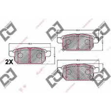 BP2214 DJ PARTS Комплект тормозных колодок, дисковый тормоз