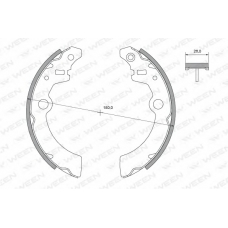 152-2132 WEEN Комплект тормозных колодок