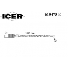 610475 E ICER Сигнализатор, износ тормозных колодок