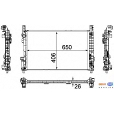 8MK 376 730-561 HELLA Радиатор, охлаждение двигателя