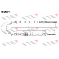 FBS10018 FTE Трос, стояночная тормозная система
