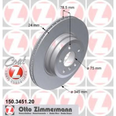 150.3451.20 ZIMMERMANN Тормозной диск