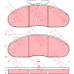 GDB827 TRW Комплект тормозных колодок, дисковый тормоз