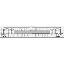 BBH6093 BORG & BECK Тормозной шланг