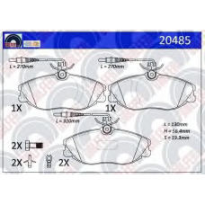 20485 GALFER Комплект тормозных колодок, дисковый тормоз