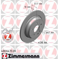 400.6473.20 ZIMMERMANN Тормозной диск