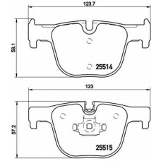 P 06 072 BREMBO Комплект тормозных колодок, дисковый тормоз