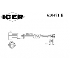 610471 E ICER Сигнализатор, износ тормозных колодок