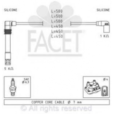 4.9458 FACET Ккомплект проводов зажигания