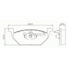 0 986 BB0 717 BOSCH Комплект тормозных колодок, дисковый тормоз