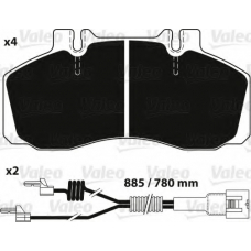 882241 VALEO Комплект тормозных колодок, дисковый тормоз