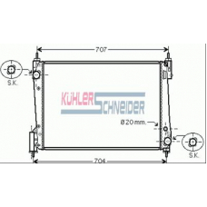 0600241 KUHLER SCHNEIDER Радиатор, охлаждение двигател