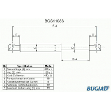 BGS11088 BUGIAD Газовая пружина, крышка багажник