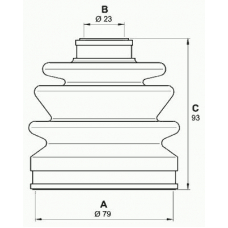 SJK7035.00 OPEN PARTS Комплект пылника, приводной вал