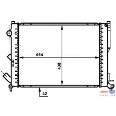 8MK 376 718-061 HELLA Радиатор, охлаждение двигателя