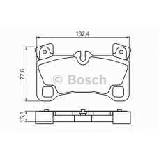 0 986 494 205 BOSCH Комплект тормозных колодок, дисковый тормоз