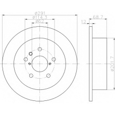 8DD 355 112-421 HELLA Тормозной диск