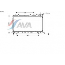 SU2047 AVA Радиатор, охлаждение двигателя