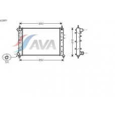 LC2077 AVA Радиатор, охлаждение двигателя