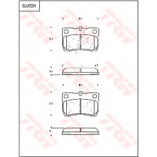 GDB7231 TRW Комплект тормозных колодок, дисковый тормоз