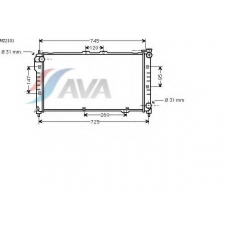 MZ2101 AVA Радиатор, охлаждение двигателя