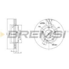 DBB035V BREMSI Тормозной диск