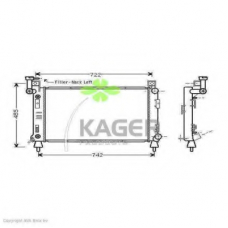 31-3514 KAGER Радиатор, охлаждение двигателя