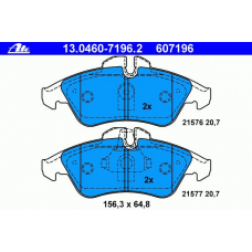 13.0460-7196.2 ATE Комплект тормозных колодок, дисковый тормоз
